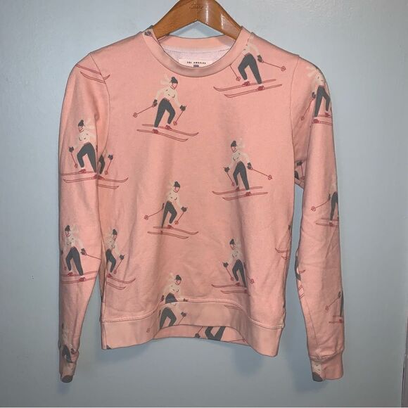Sol Angeles x Anthropologie Pink Freestyle Ski Sweater Small - Picture 2 of 6